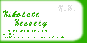 nikolett wessely business card